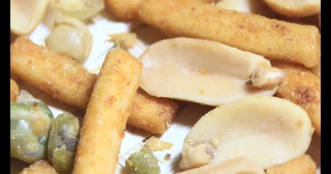 Snacks on a plate Stock Footage 295507108