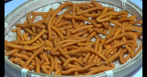 Snacks on a plate Stock Footage 296356171