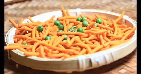 Snacks on a plate Stock Footage 296356322