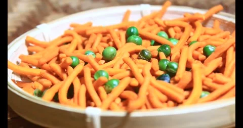 Snacks on a plate Video stock 296356412