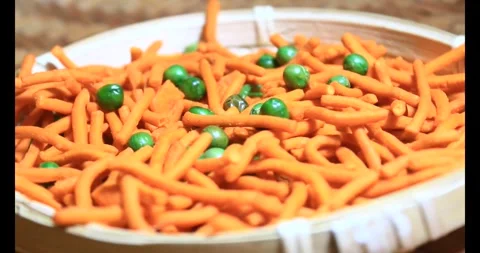 Snacks on a plate Stock Footage 296356413