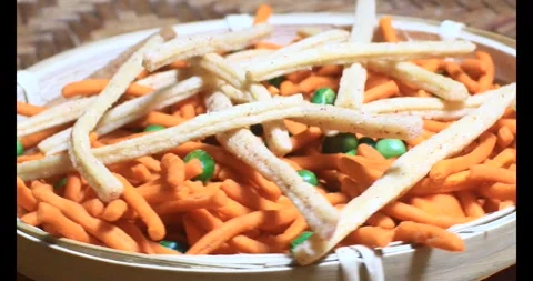 Snacks on a plate Stock Footage 296356490