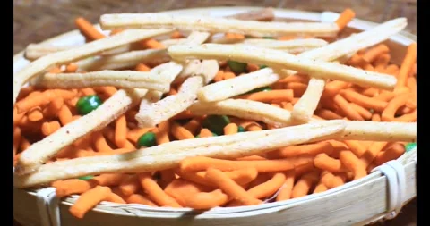 Snacks on a plate Stock Footage 296356511