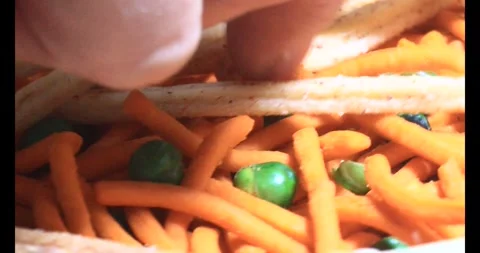 Snacks on a plate Stock Footage 296356532