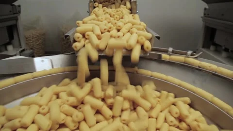 Snacks Production Line Stock Footage 157747584