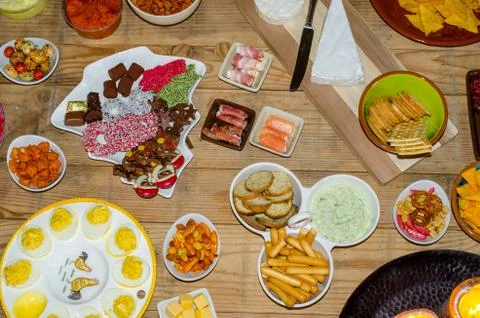 Snacks on the table Foto stock