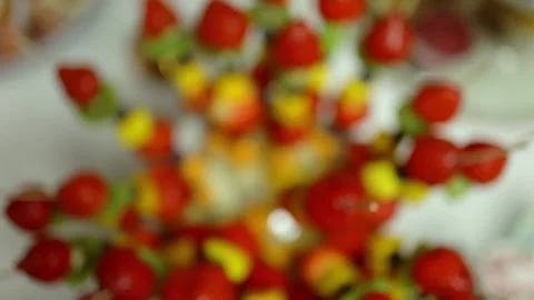 Snacks at a wedding Stock Footage 268047913