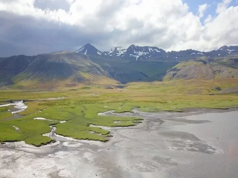 Snaefellsnes road drone 스톡 동영상 84787671