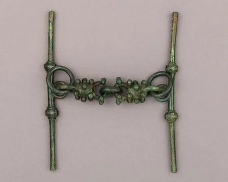 Snaffle Bit 3rd century B.C. Thracian or Anatolian The mouthpiece consists .. Stock Photos