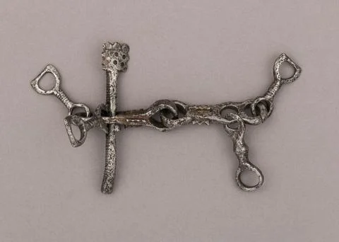 Snaffle Bit 7th century Visigothic The snaffle bit is the simplest type of .. Stock Photos