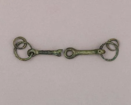 Snaffle Bit ca. 650475 B.C European The snaffle bit is the simplest type of.. Stock Photos