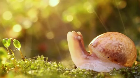 Snail And Rain 库存影片 205539025