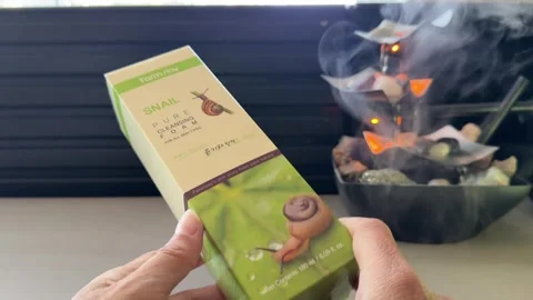 Snail Cleansing Foaming Face Wash Stock Footage 336590855