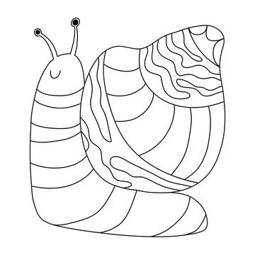 Snail coloring book. Stock Illustration