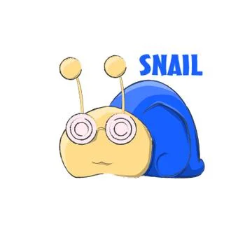 Snail Cute Cartoon Stock Illustration