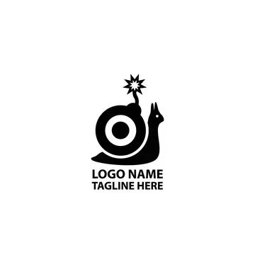 Snail dynamite logo design vector Illustrazione stock