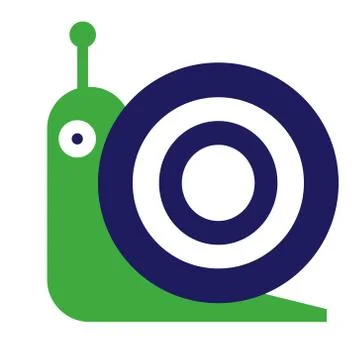 Snail geometric illustration isolated on background 스톡 일러스트