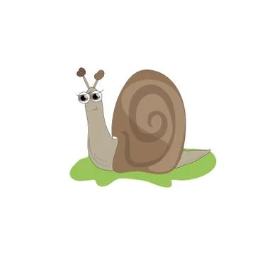 The snail on the grass Stock Illustration