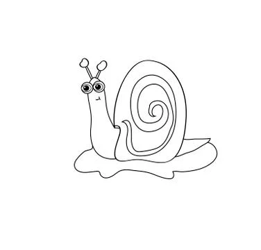 The snail on the grass Stock Illustration