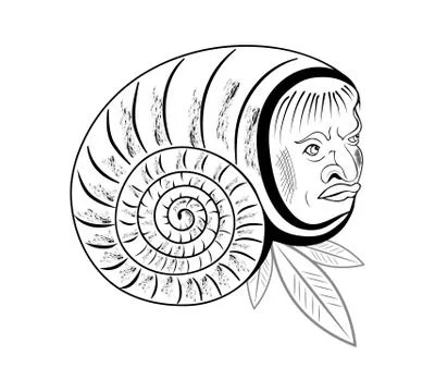 Snail with  head Stock Illustration