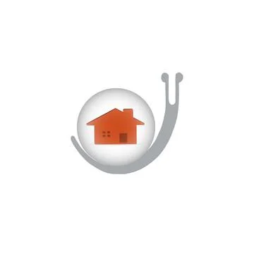 Snail with house Stock Illustration
