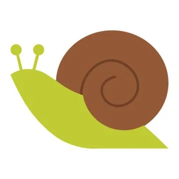 Snail icon, flat design vector Stock Illustration