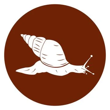 Snail icon logo design Stock Illustration