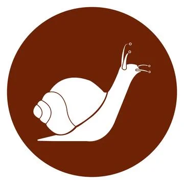 Snail icon logo design Stock Illustration