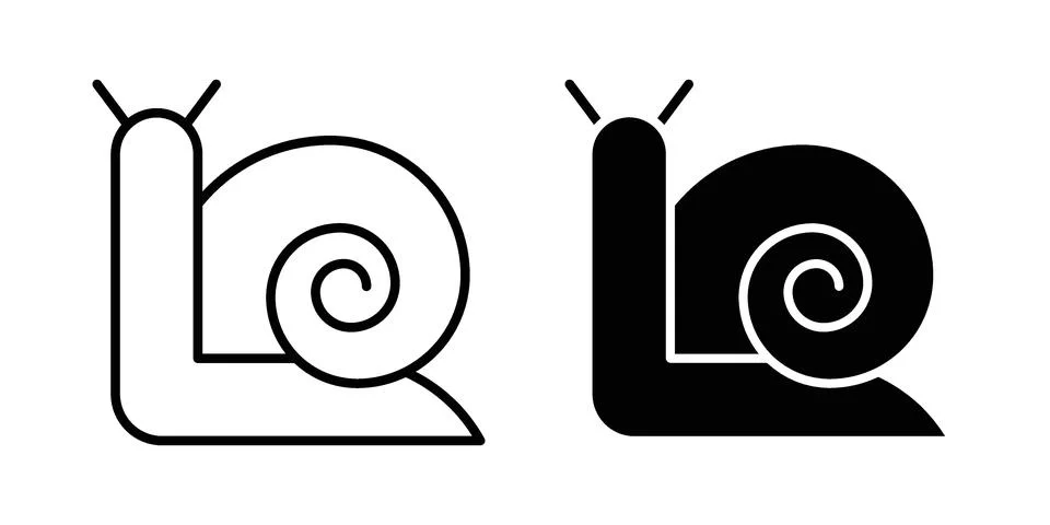 Snail icon or illustration vector symbols Stock Illustration