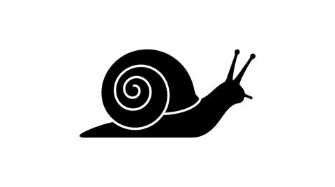 Snail Icon Silhouette Stock Illustration
