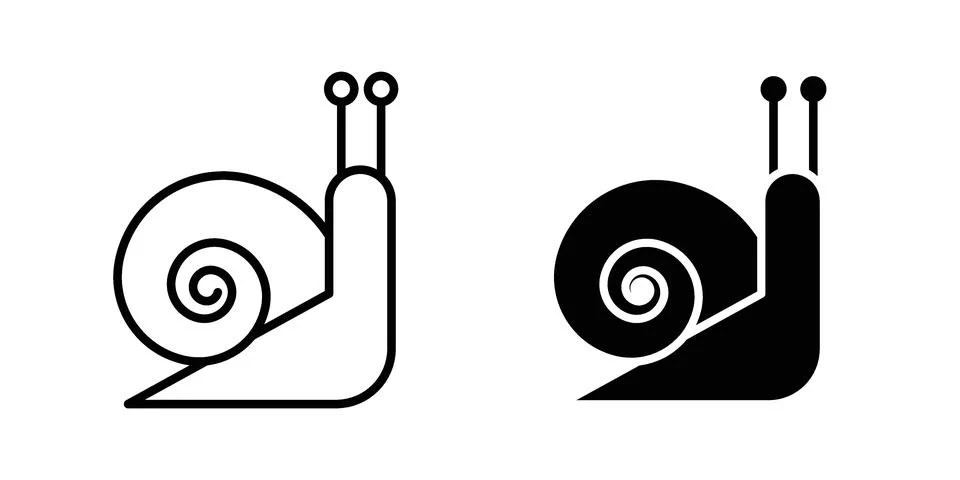 Snail icon vector design illustrations Stock Illustration