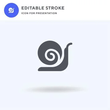 Snail icon vector, filled flat sign, solid pictogram isolated on white, logo Stock Illustration