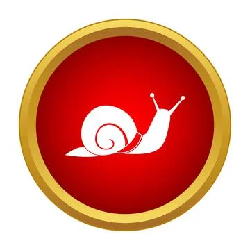 Snail icon vector illustration representing slowness concept 库存插图