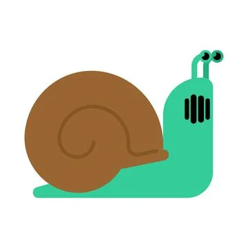 Snail isolated. Slug with shell. vector illustration Stock Illustration