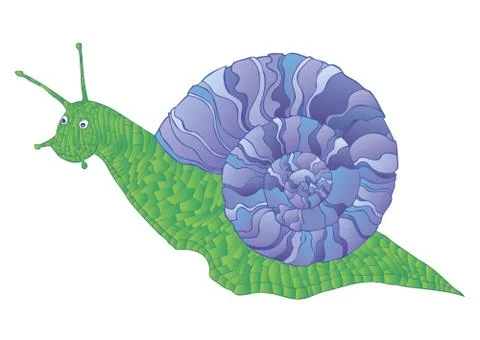 Snail isolated on white background Stock Illustration