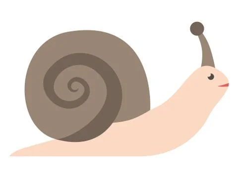 Snail isolated on white Stock Illustration