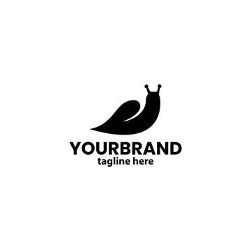 Snail leaf logo design vector Stock Illustration