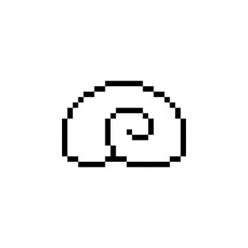 Snail Line Art Pixel Stock Illustration