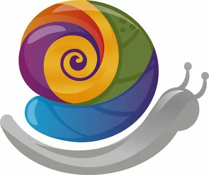 Snail Logo design Stock Illustration