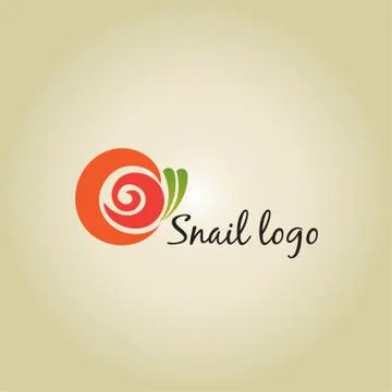 Snail logo 스톡 일러스트