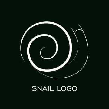 Snail logo template vector. Linear Animal Snail symbol Illustrazione stock