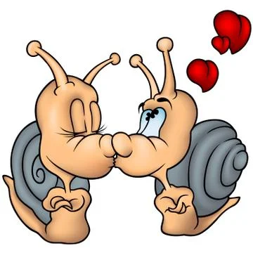 Snail Love Stock Illustration