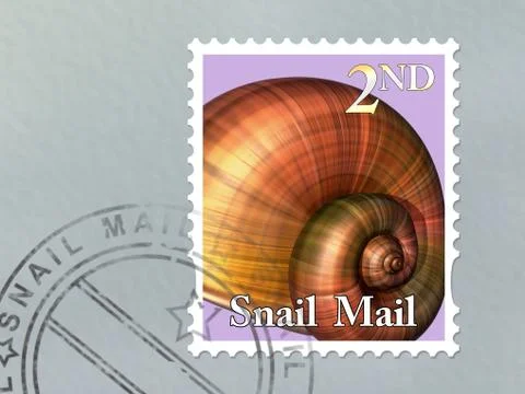 Snail mail envelope Stock Illustration