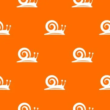 Snail pattern orange Illustrazione stock