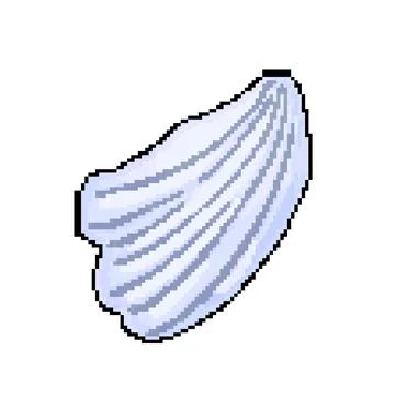 Snail sea shell pixel art vector illustration Stock Illustration