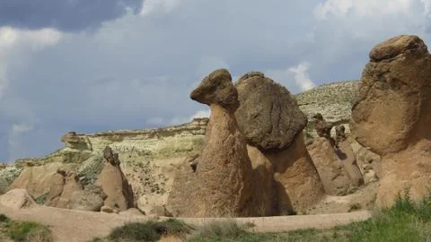 Snail-Shaped Rock Formation in Devrent, Imaginary Valley, Cappadocia Stock Photos