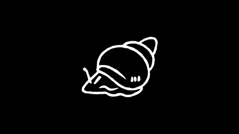 Snail Shell Crawling Icon Stock Footage 345593972