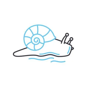 Snail shell line icon, outline symbol, vector illustration, concept sign 스톡 일러스트