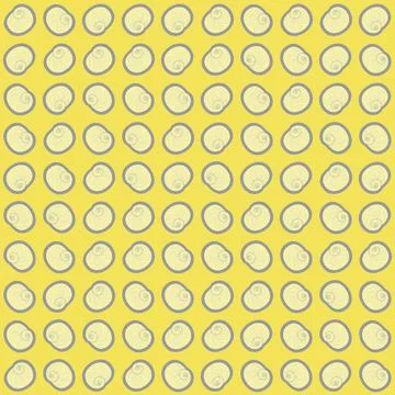 Snail shells seamless vector pattern in yellow and gray Stock Illustration
