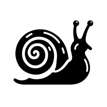 Snail Silhouette Illustrazione stock